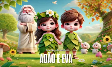 Livro de Colorir - Adão e Eva